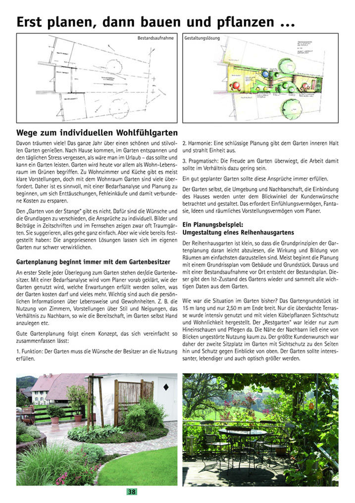 Hausgarten, Gartenachitektur, Gartenplanung, Gartengestaltung